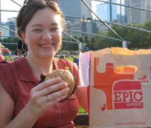 Amy approves of Epic Burger