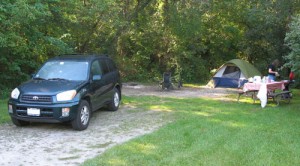 Our Campsite at Rock Cut State Park