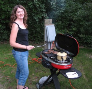 Cooking on the grill