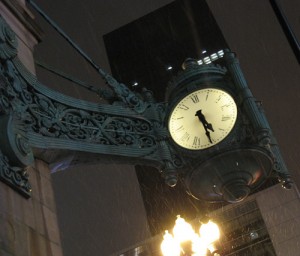 Clock at State and Randolph