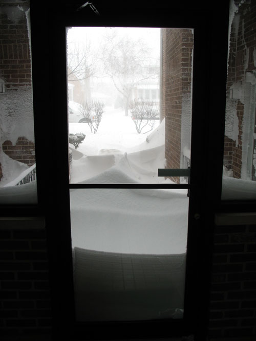 Snow as viewed from our atrium