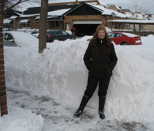 Note Amy's height vs. the pile of snow