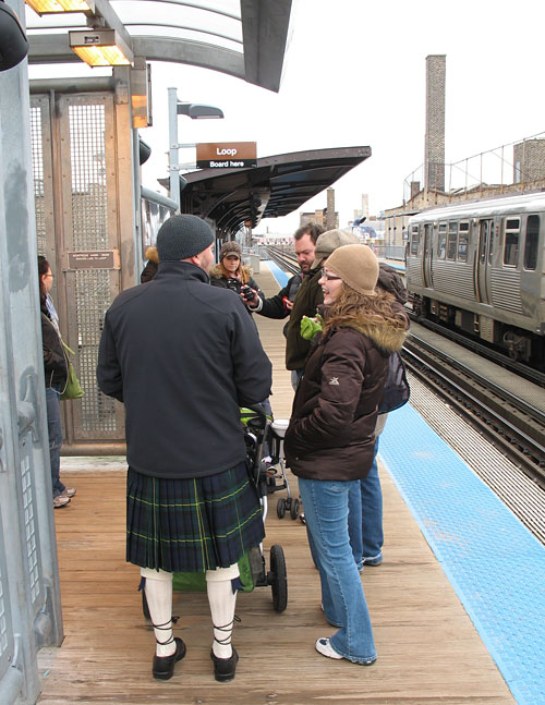 Waiting for the train