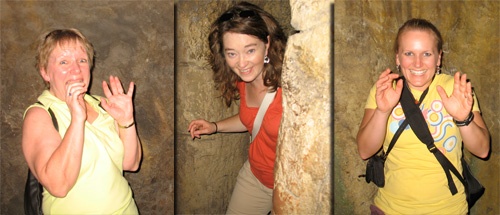 Mom, Amy, & Karen startled in Injun Joe's Cave