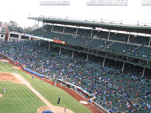 Quite empty at Wrigley