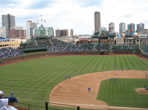 A sunny (but cold) day for baseball