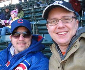 Tim & Steve at the game (and yes, that's a Chicago Rush hat I'm wearing)