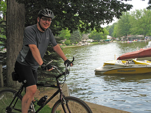 Taking a break from the woods... to ride into a lake?