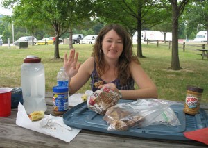 Makin' lunch at a Rest Area