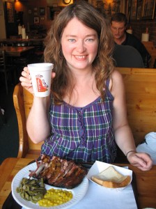 Amy ordered ribs!