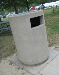 Indiana Rest Area Trash Can