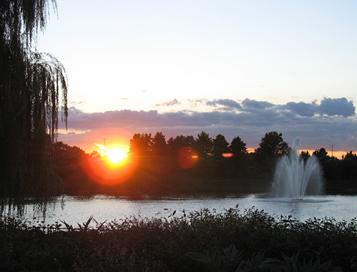 Sunset over the North Lake