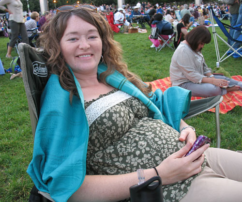 Amy (and Ubster) enjoys the summer evening