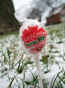 Candy Cane Tootsie Pop