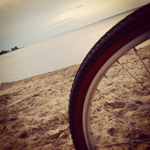 A fitting way to wrap up the day, chilling at Egg Harbor Beach