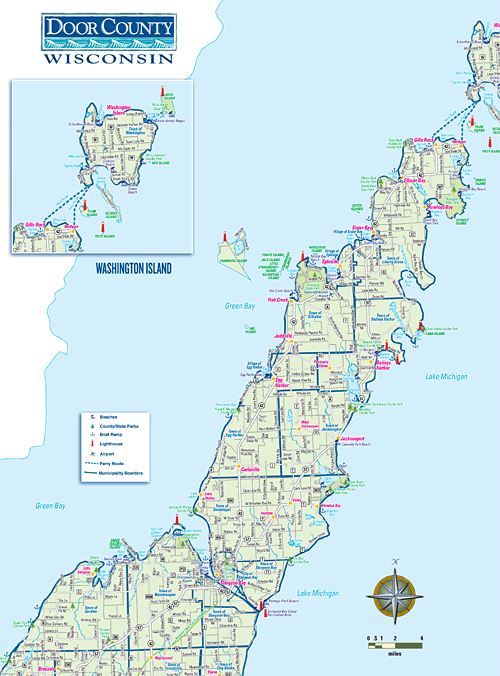 Map of Door County